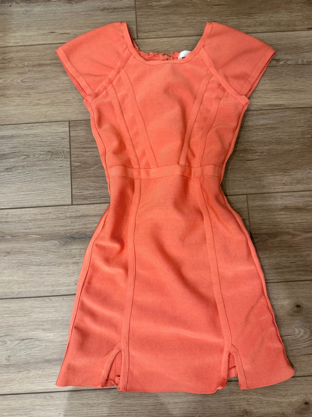 Strapless Coral Bandage Dress